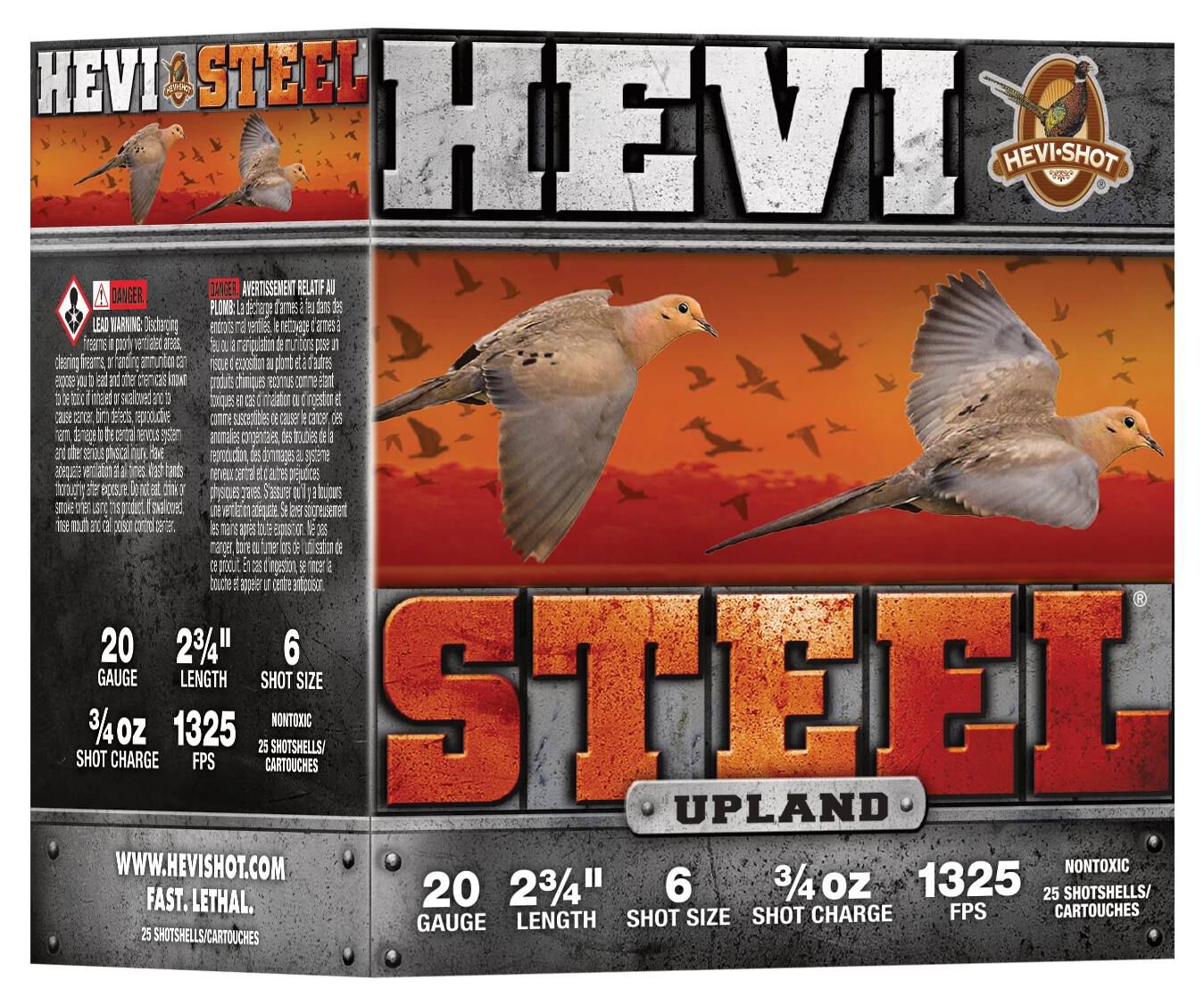 Buy HEVI-Steel Upland 20 Gauge Ammo | 6 Shot, 3/4 oz, 2-3/4in